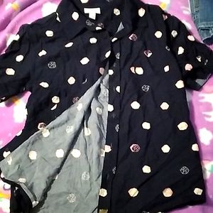 Lularoe dice button up size youth 8